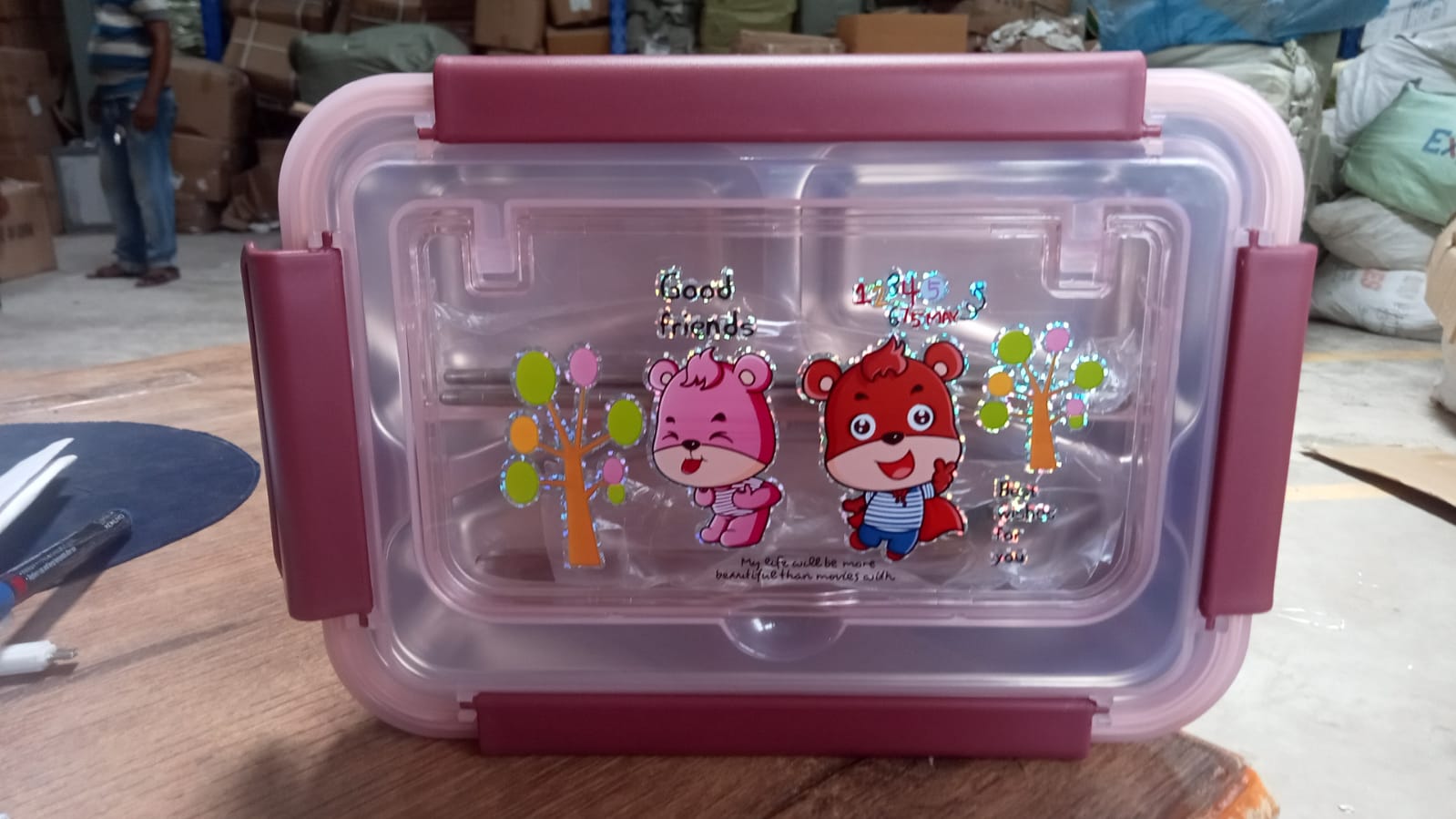 5954 Food‑Safe Materials Kids Lunch Box With steel Spoon & chopsticks Compartment is Designed Made of 304 Stainless Steel Easy to Clean for School for Camping for Work for Home, Office 5954 Food‑Safe Materials Kids Lunch Box With steel Spoon & chopsticks Compartment is Designed Made of 304 Stainless Steel Easy to Clean for School for Camping for Work for Home, Office